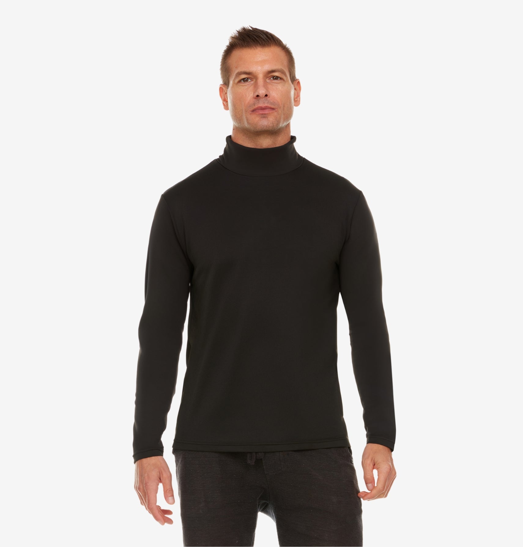 Mens turtle neck thermal top on sale