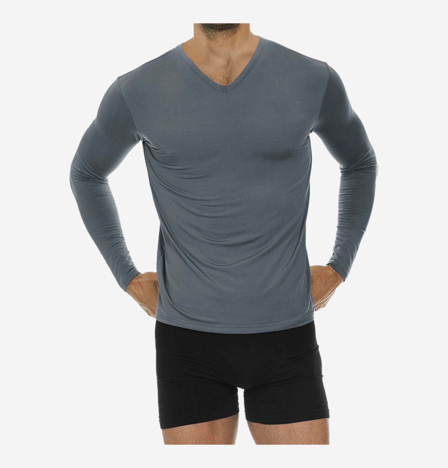 Men's v neck thermal top on sale