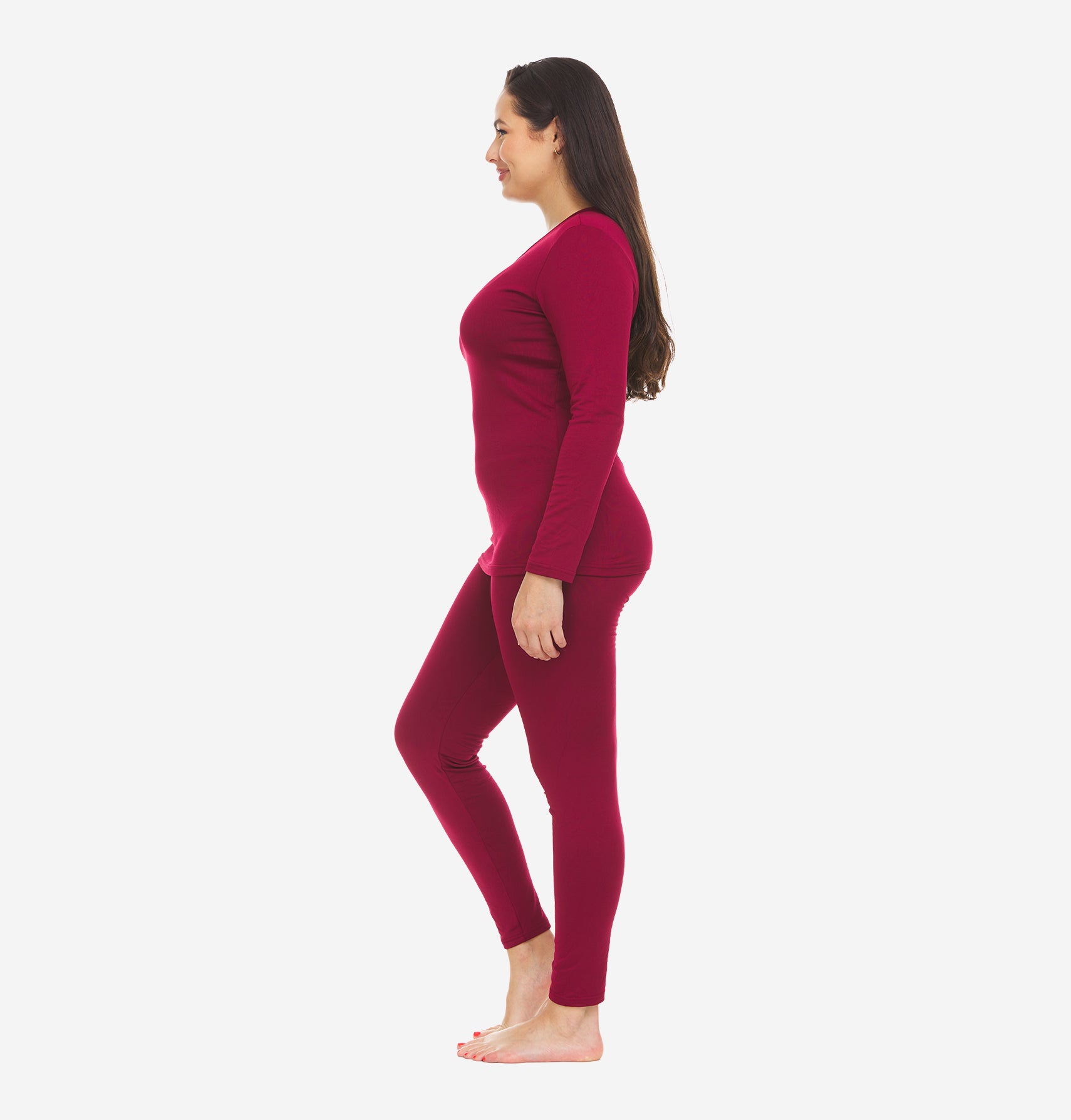 V neck thermal top women's deals
