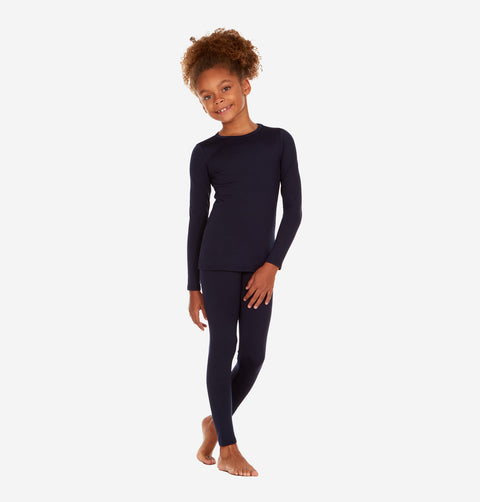 Thermajohn Navy Thermal Underwear For Girls Long Johns Set Winter Wear Gift