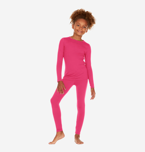 Thermajohn Pink Thermal Underwear For Girls Long Johns Set Winter Wear Gift