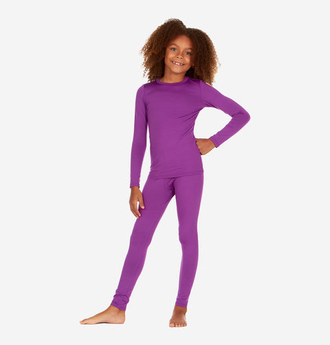 Thermajohn Purple Thermal Underwear For Girls Long Johns Set Winter Wear Gift