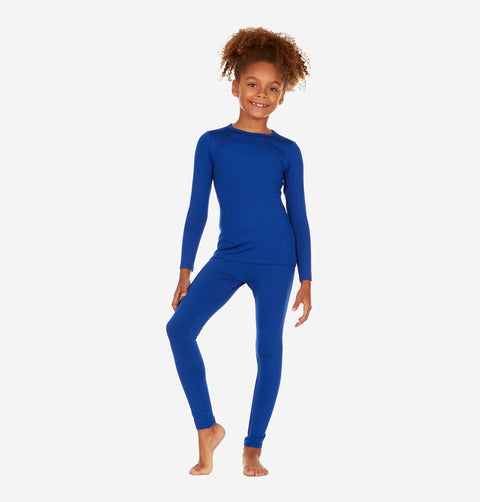 Thermajohn Royal Blue Thermal Underwear For Girls Long Johns Set Winter Wear Gift