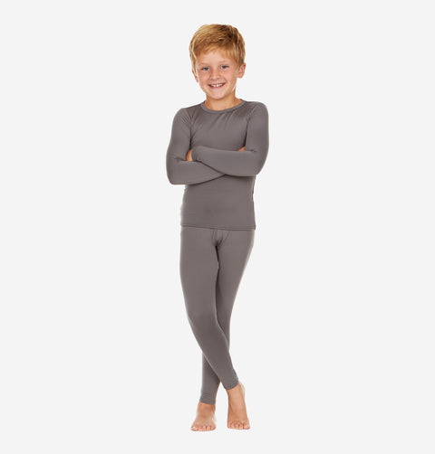 Thermajohn Grey Thermal Underwear For Boys Long Johns Set Winter Wear Gift