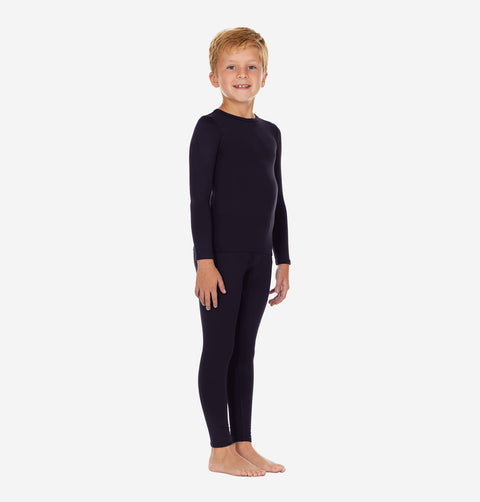 Thermajohn Navy Long Underwear For Boys Thermal Long Johns Set For Kids