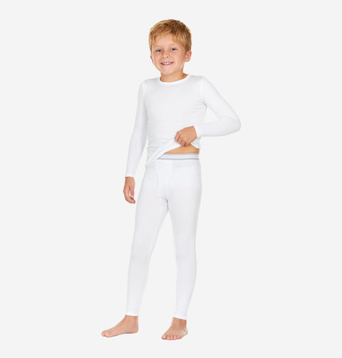 Thermajohn White Thermal Underwear For Boys Long Johns Set Winter Wear Gift