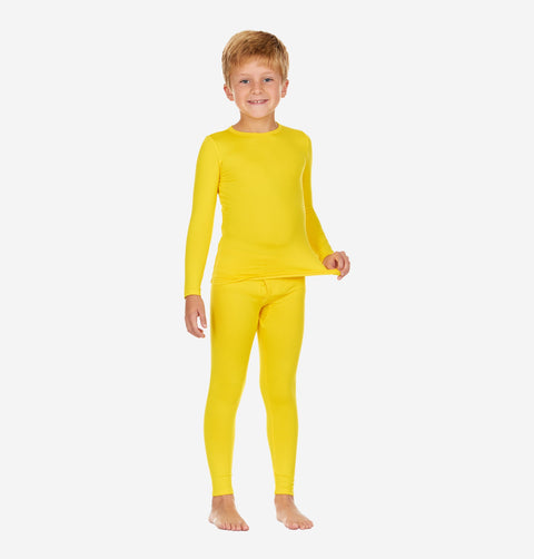 Thermajohn Yellow Thermal Underwear For Boys Long Johns Set Winter Wear Gift